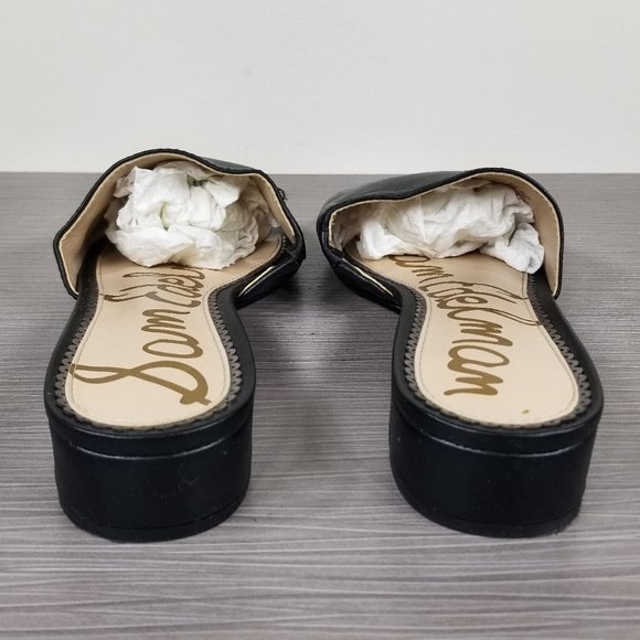 Sam Edelman Kenz Slide Sandal, Black Leather, Womens Size 8 M / 38 - Picture 5 of 13